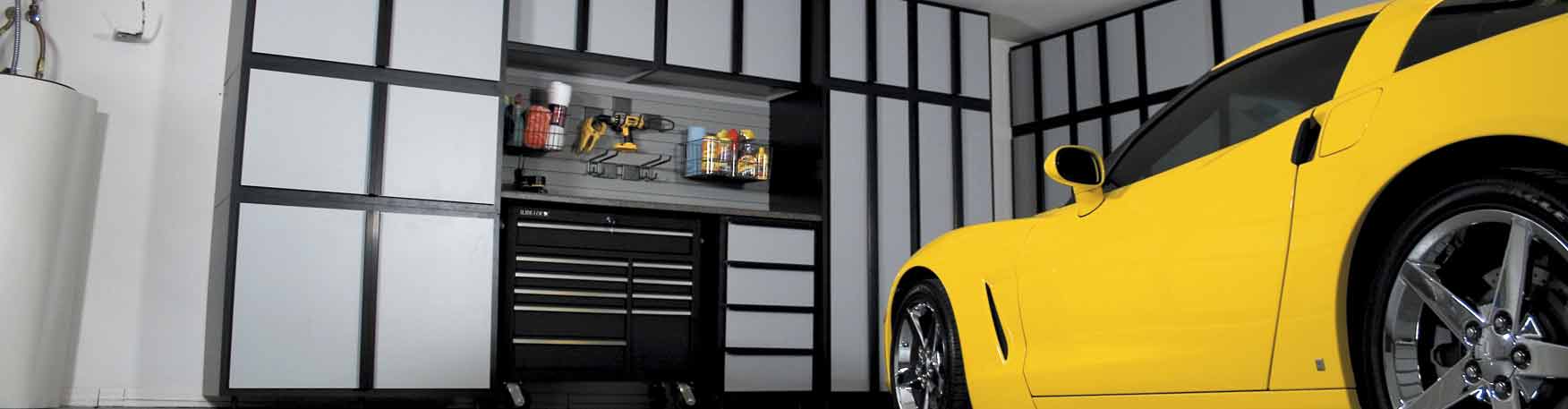 Tech Series DIY Garage Storage Cabinets and Yellow Corvette